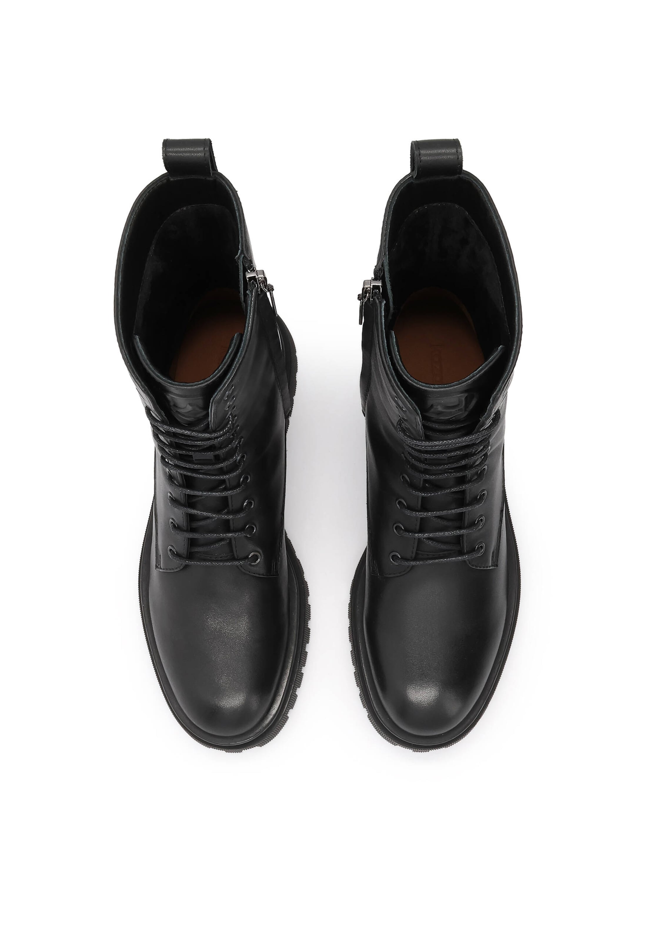 Bottes à lacets Kazar en noir