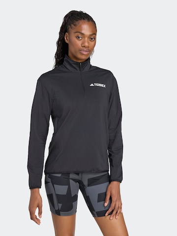 ADIDAS TERREX Функционална тениска в черно: отпред