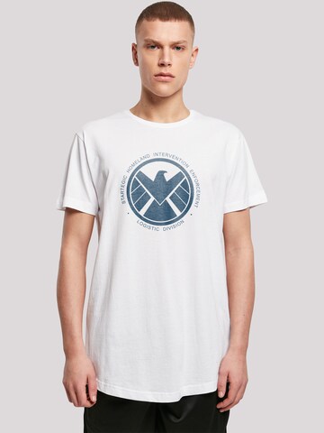 T-Shirt 'Agent Of Shield' F4NT4STIC en blanc : devant