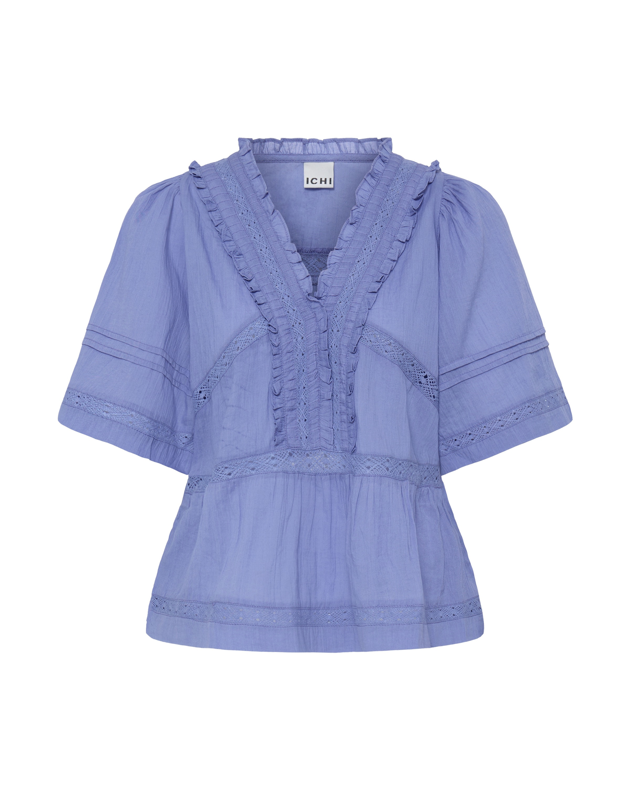 ICHI Shirt in Blau: Vorderseite