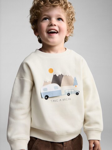 MANGO KIDS Sweatshirt 'BREAK' in Beige: voorkant