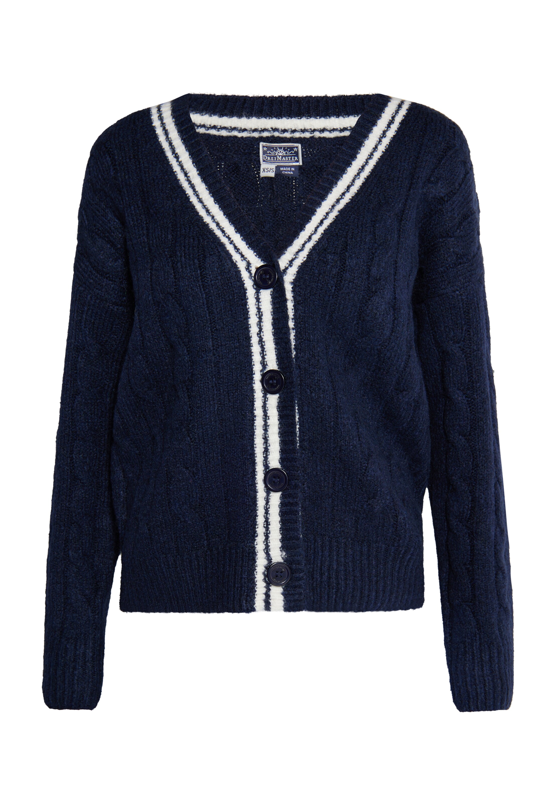 DreiMaster Maritim Strickjacke in Blau: Vorderseite
