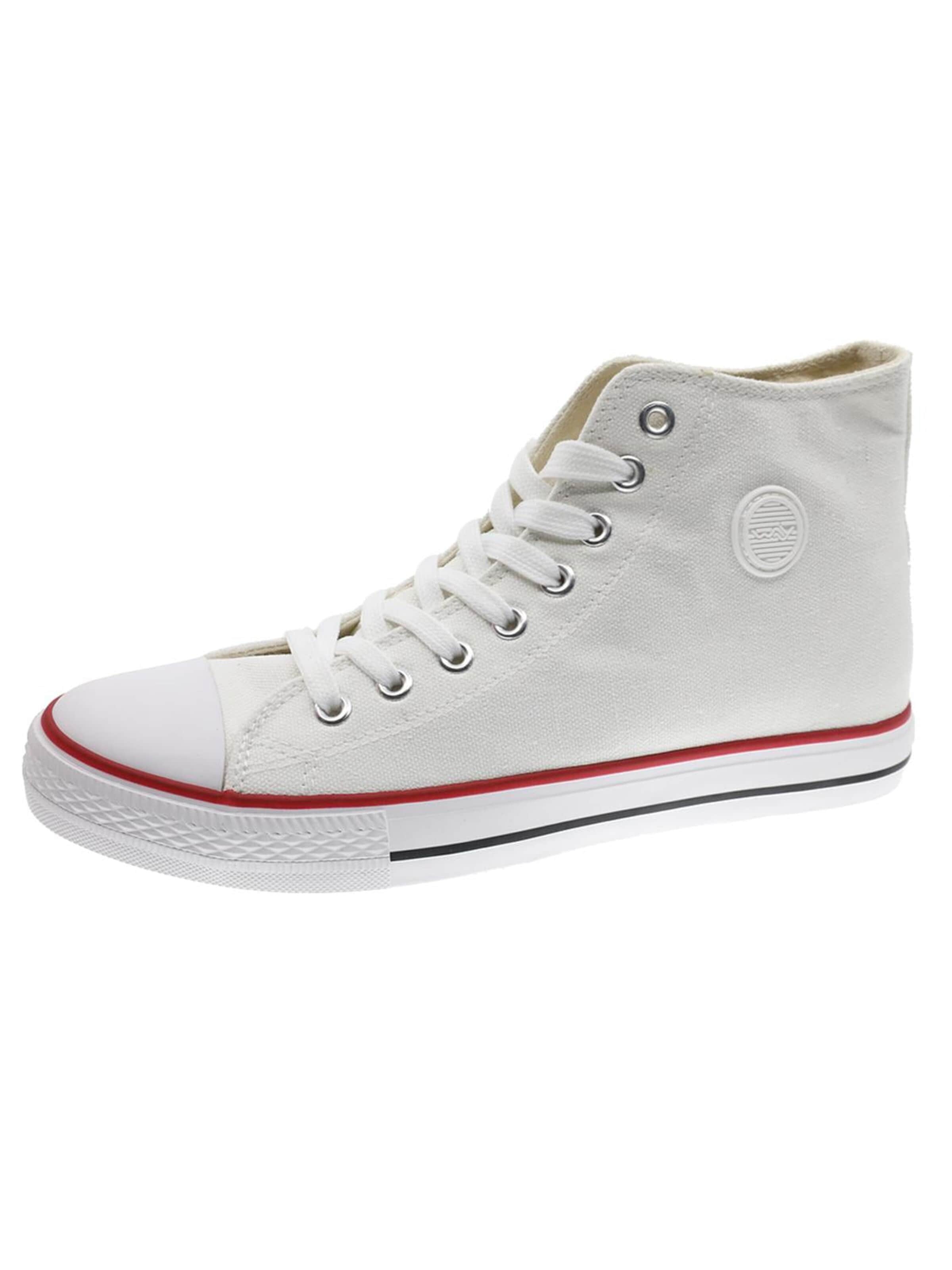Beppi Sneakers 'Canvas Boot' in Wit: voorkant