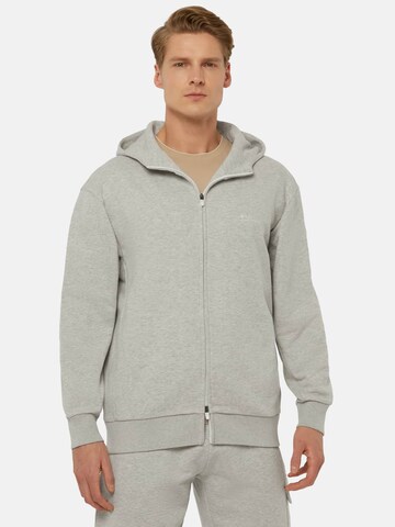 Boggi Milano Zip-Up Hoodie in Grey: front