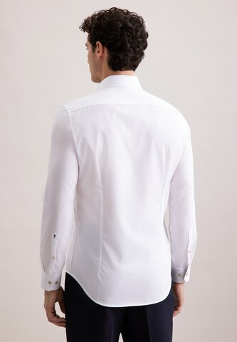SEIDENSTICKER Slim fit Zakelijk overhemd 'Schwarze Rose' in Wit