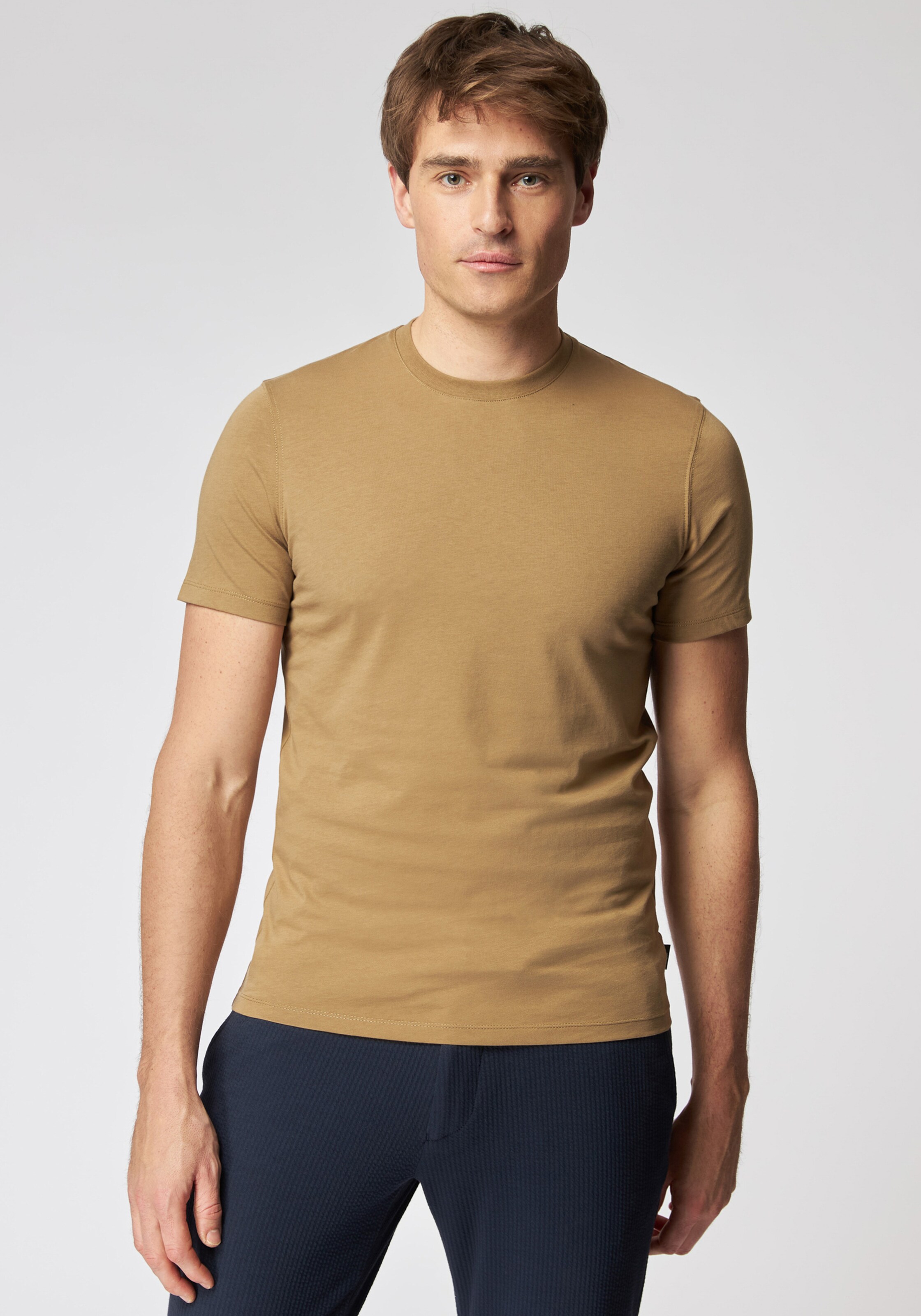 Männer Große Größen ROY ROBSON T-Shirt in Braun - WN79317
