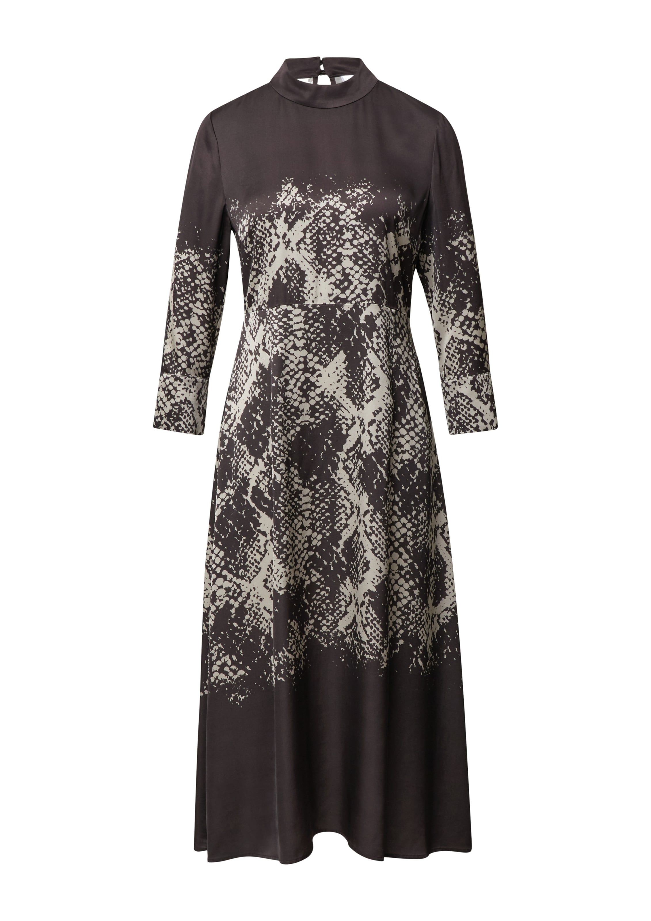 COMMA Robe en brun foncé / blanc, Vue avec produit