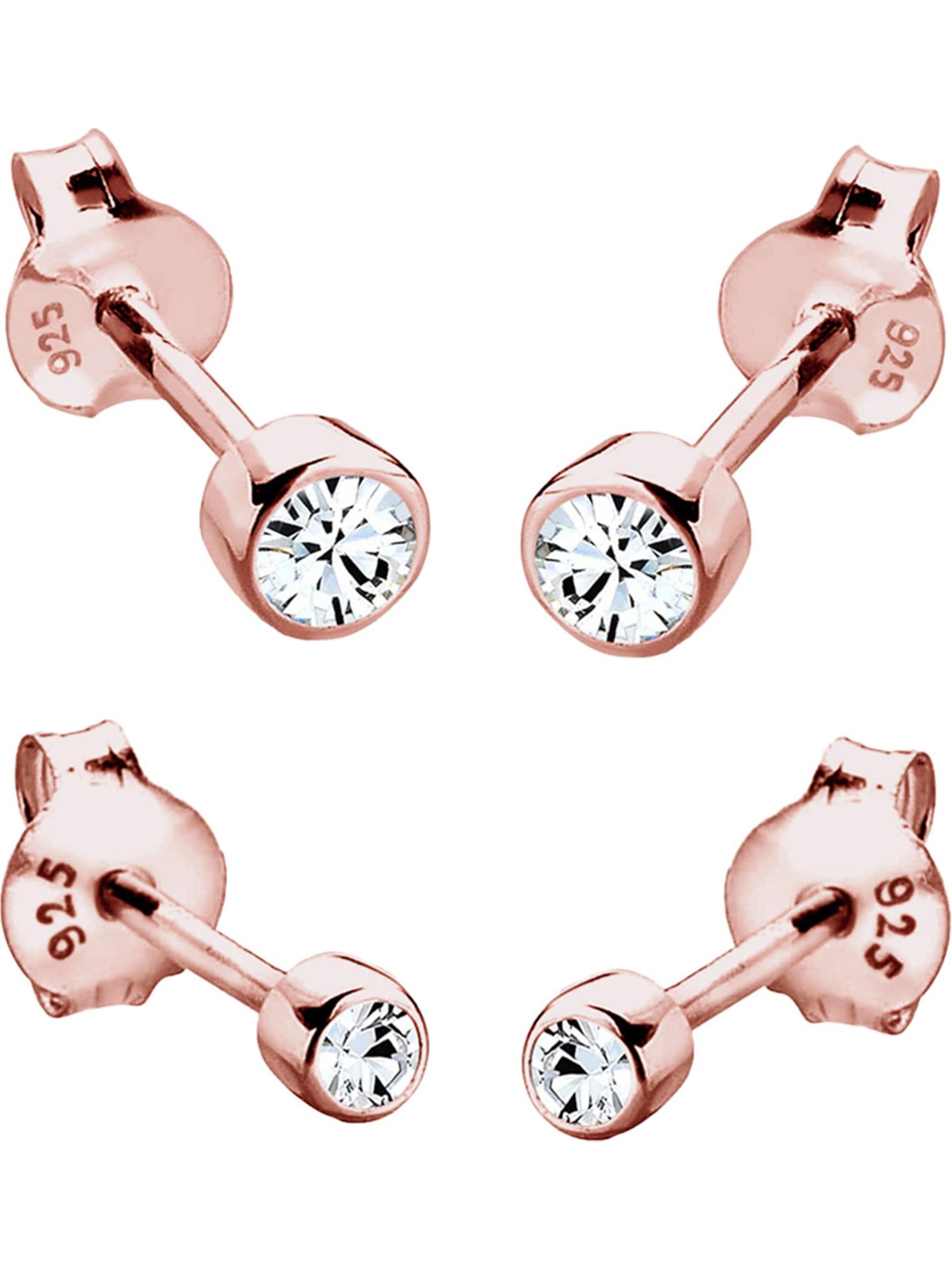 ELLI Oorbellen 'Kristall' in Goud: voorkant