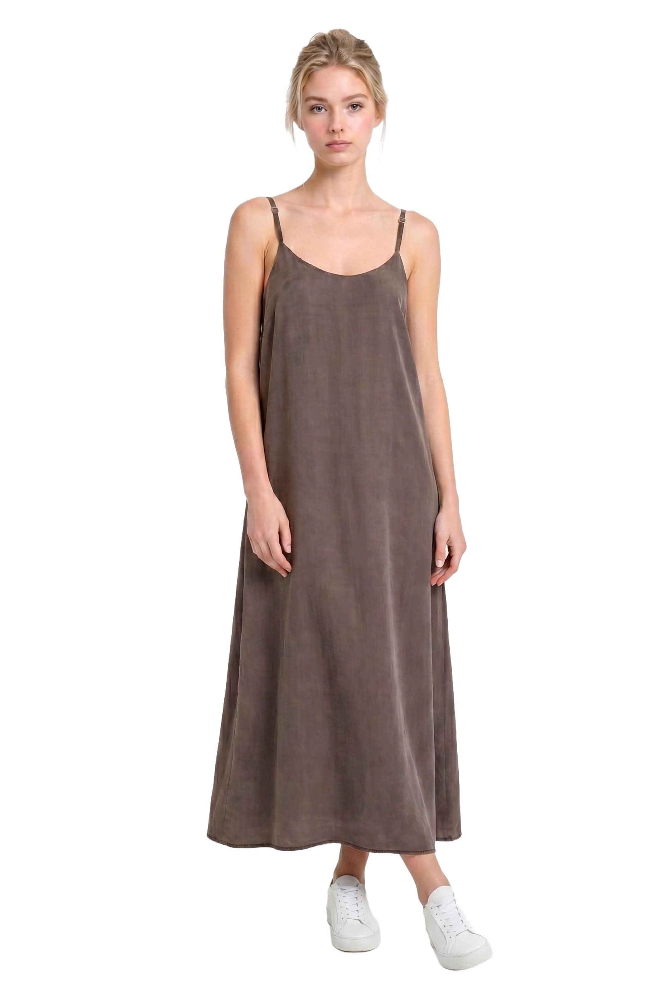 No Matter What Dress in Brown: front