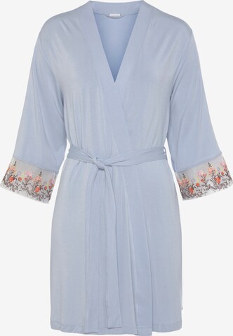 LASCANA Dressing Gown in Blue: front