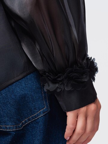 Camicia da donna di Ombre in nero
