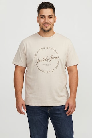 Jack & Jones Plus Shirt in Beige: front