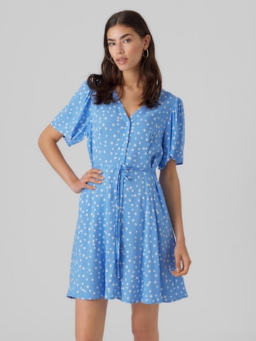 VERO MODA Платье-рубашка 'ALBA' в Синий: спереди