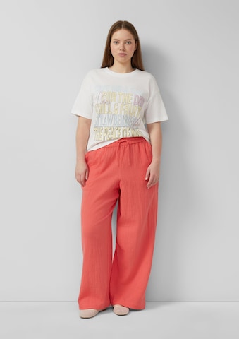 QS Wide leg Broek in Rood