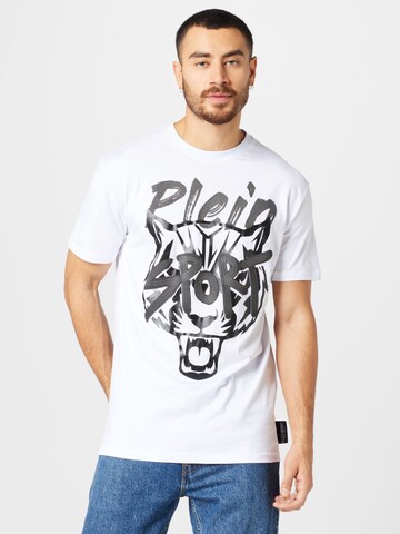 balts Plein Sport T-Krekls: no priekšpuses