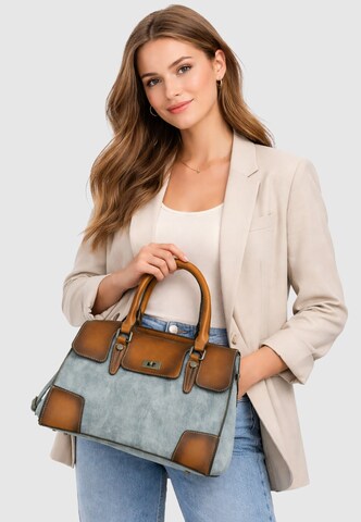 HARPA Henkeltasche 'LIORA' in Blau: Vorderseite