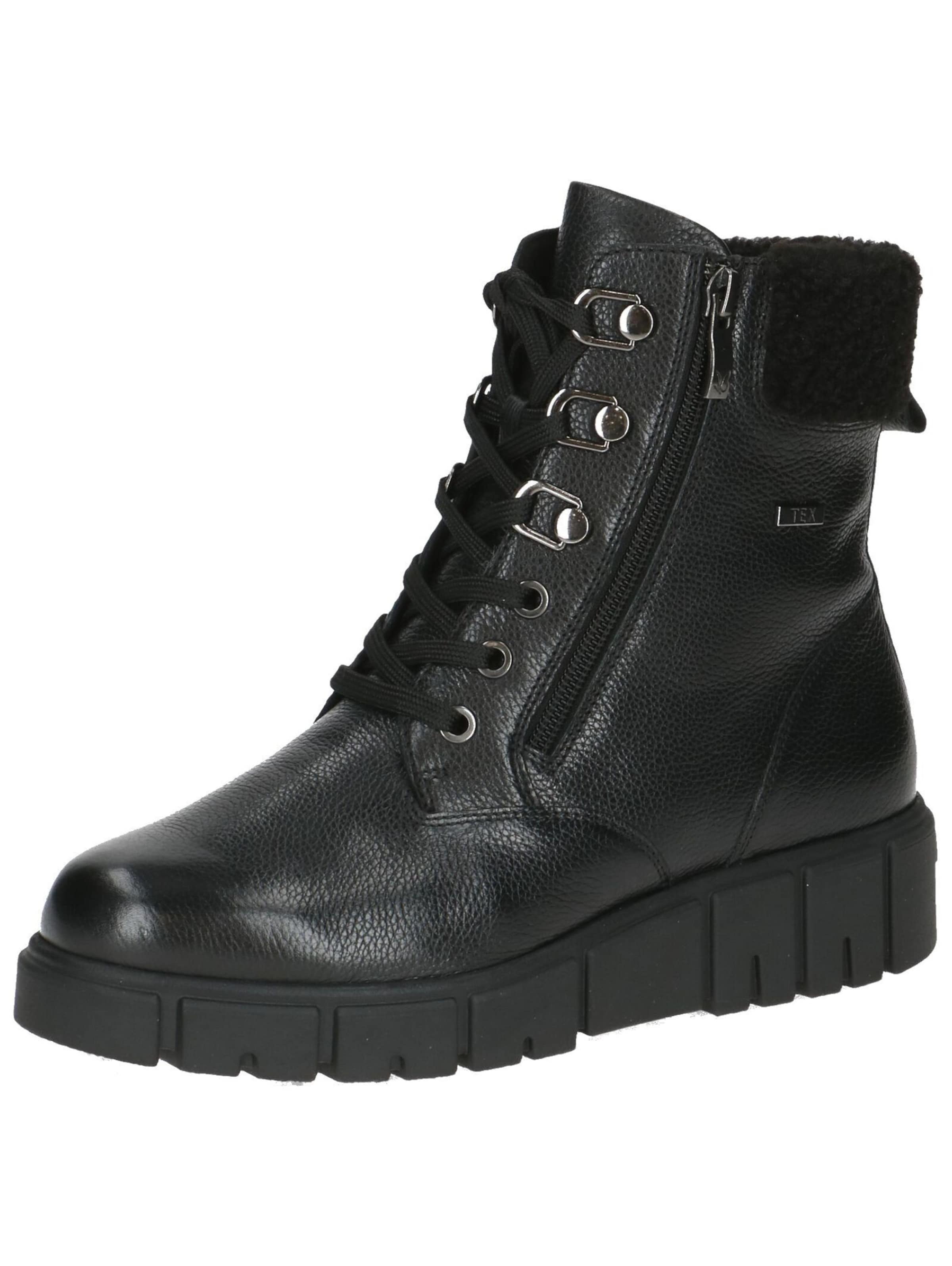 Stivaletto stringato di CAPRICE in nero: frontale