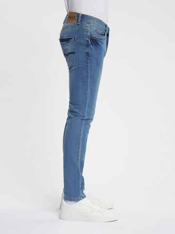 Maskovick Slimfit Jeans 'MASKOVICK - Heren Jeans - Slim Fit - Milano – Stretch - Denim Broek' in Blauw