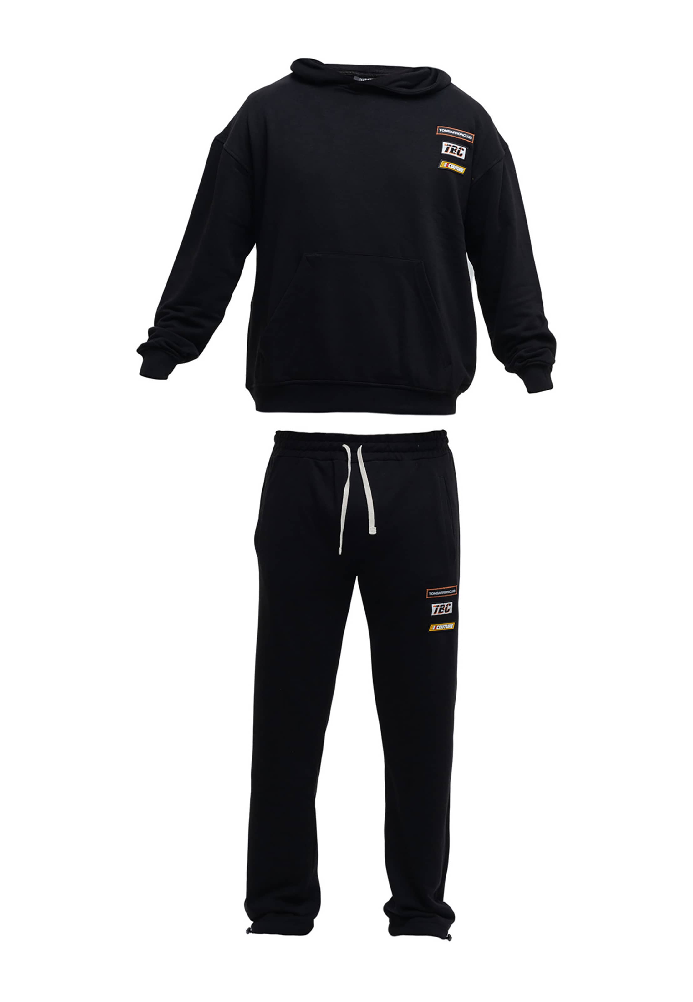 Tom Barron Freizeitanzug in Schwarz: Vorderseite