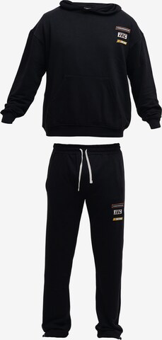 Tom Barron Tracksuit in Black: front