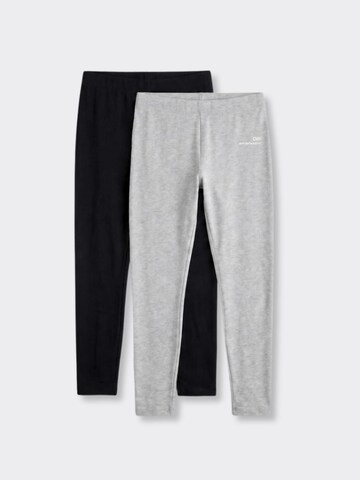 OWN Off With Nature Skinny Leggings 'Leggings Nero e Grigio Chiaro Melange - Set da 2' in Black: front