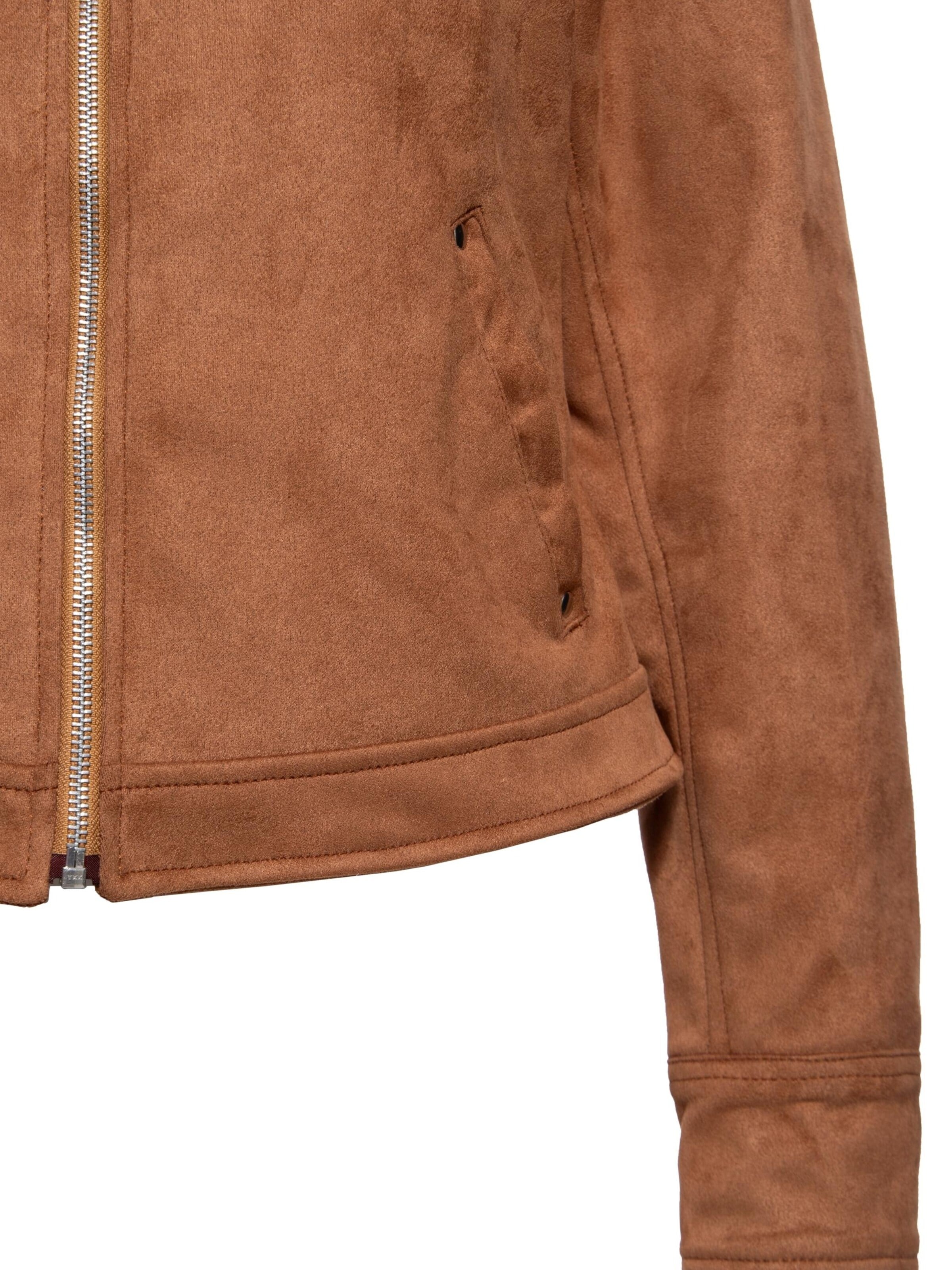 Queen Kerosin Zip-Up Hoodie in Brown