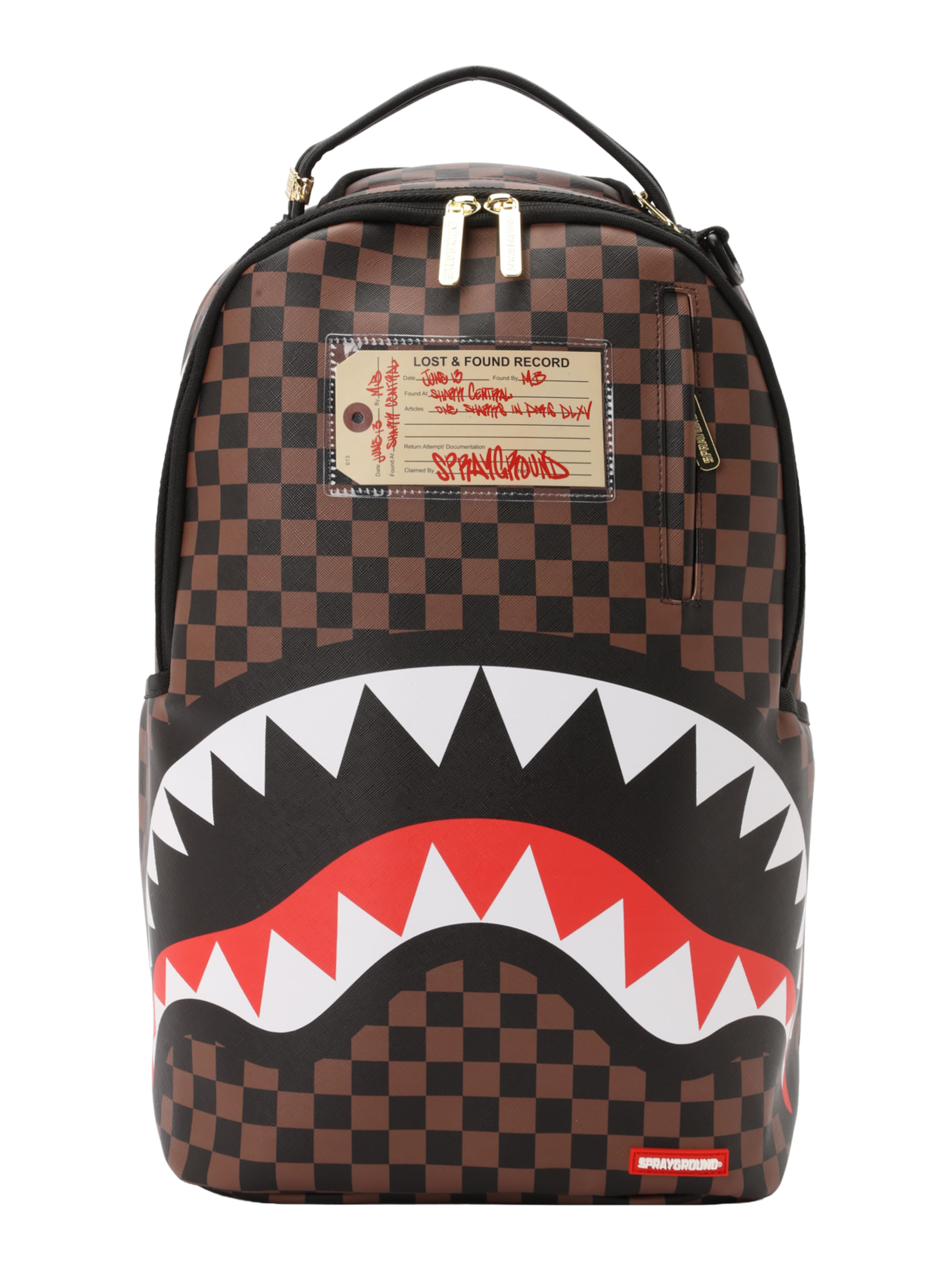 Sprayground Backpack 'SHARKS IN PARIS LOST & FOUND' in Mixed colors: front