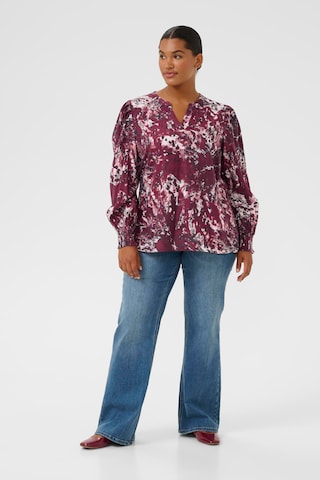 KAFFE CURVE Blouse 'Mina' in Rood