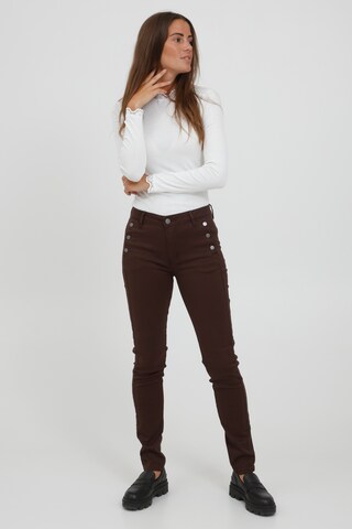 Slimfit Pantaloni chino 'Lomax 1' di Fransa in marrone