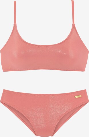 LASCANA Bustier Bikini i pink: forside