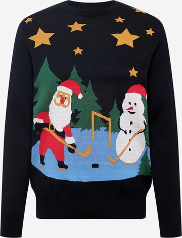 Kronstadt Sweater 'Christmas' in Black: front