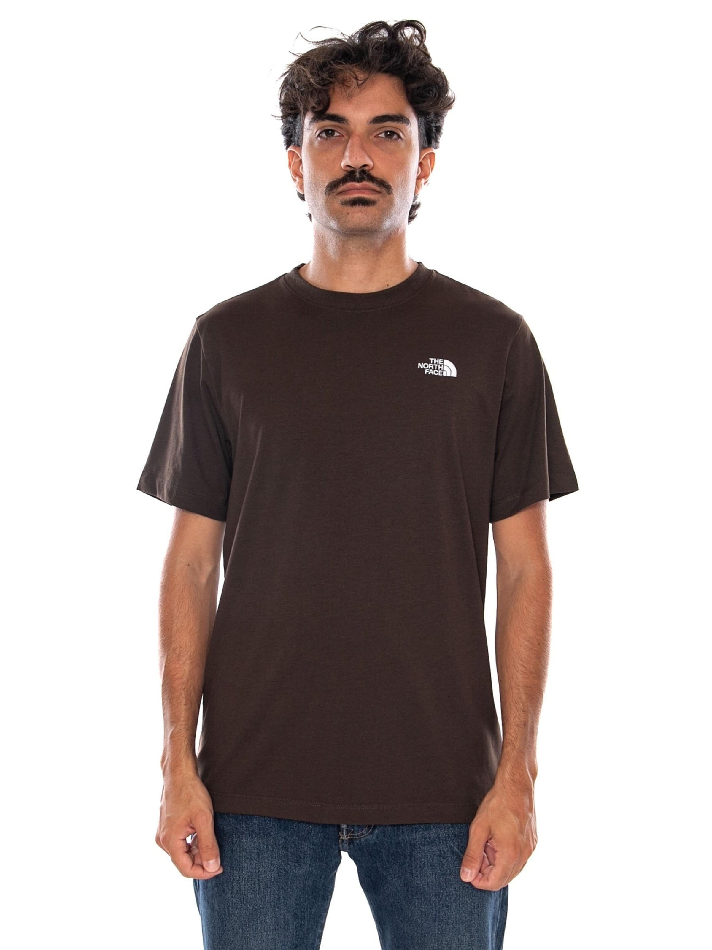 Maglietta 'M EVO SD REG SS TEE DARK CHESTNUT' di THE NORTH FACE in marrone: frontale