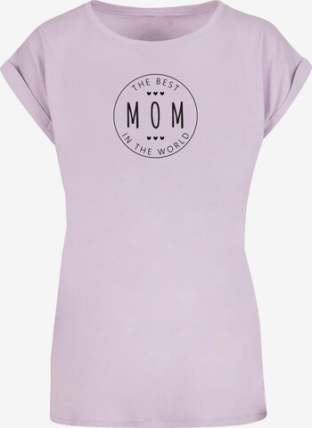 Merchcode Shirt 'Mothers Day - The Best Mom' in Purple: front