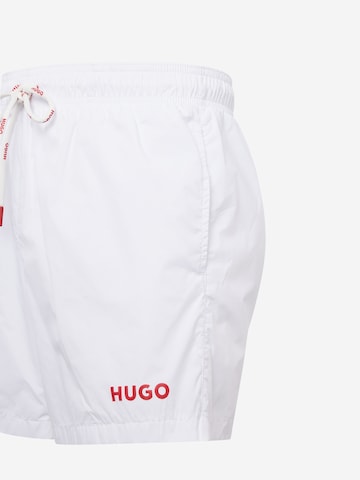 HUGO Red Board Shorts 'HAITI' in White