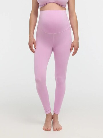 Skinny Leggings 'Seamless Umstandsleggings mit hohem Bund' di cfab in lilla
