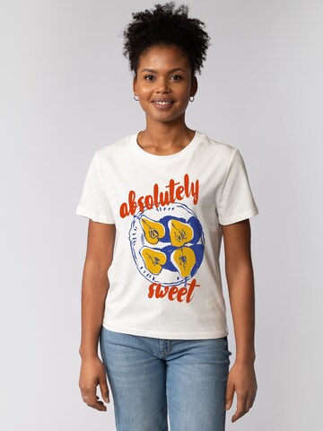 T-shirt 'Pears Absolutely Sweet' Watapparel en blanc : devant