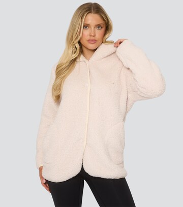 Loungeable Fleecejacke in Beige: Vorderseite