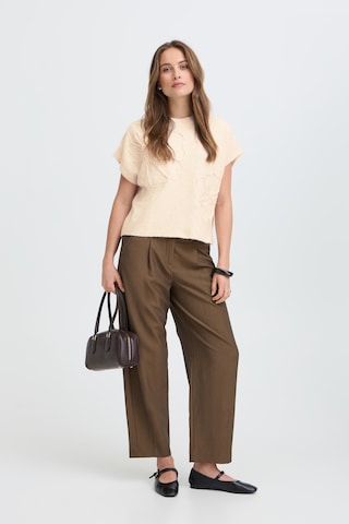 b.young Gebreide bodywarmer 'BYOmea' in Beige