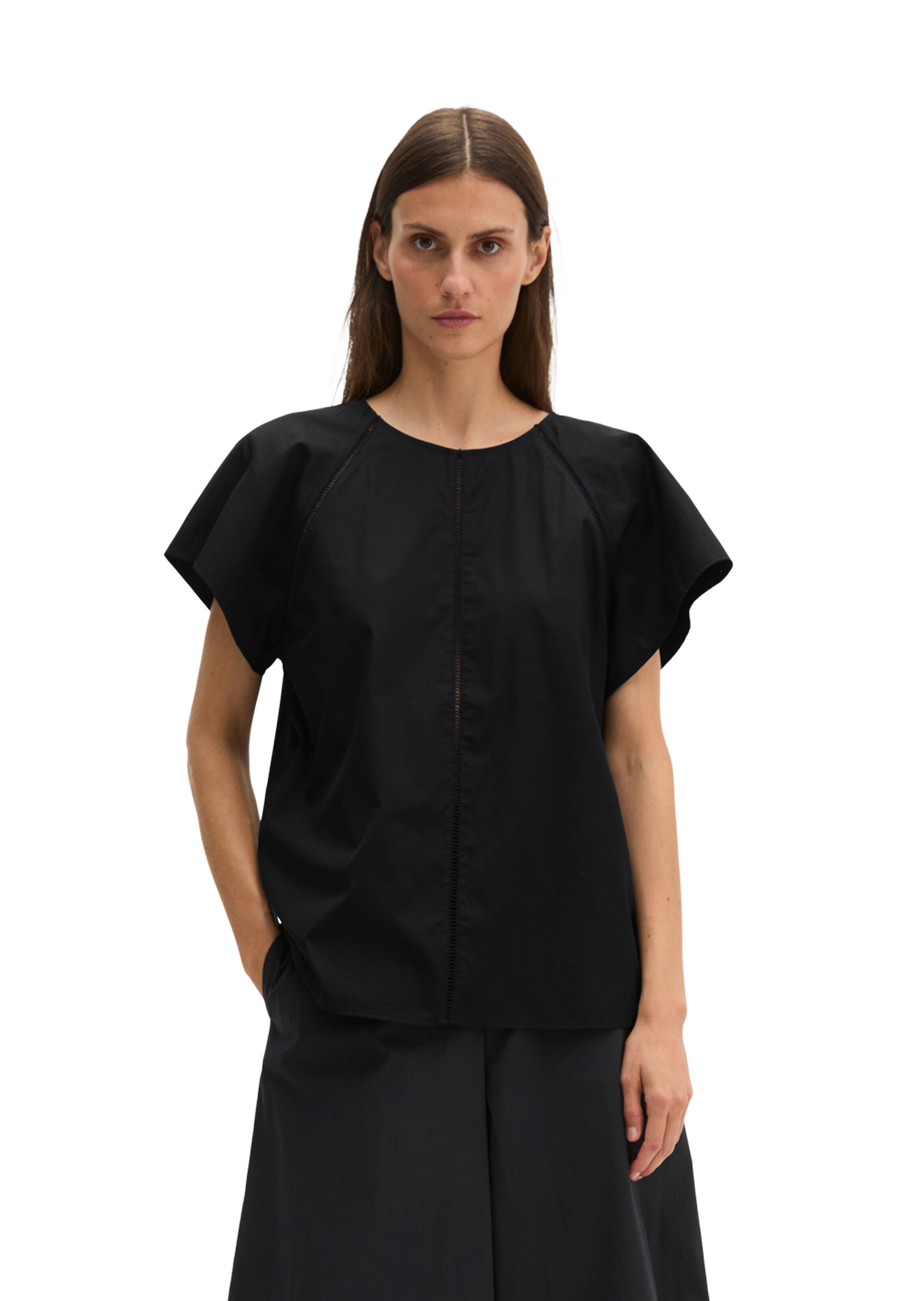 Marc O'Polo Bluse in Schwarz: Vorderseite