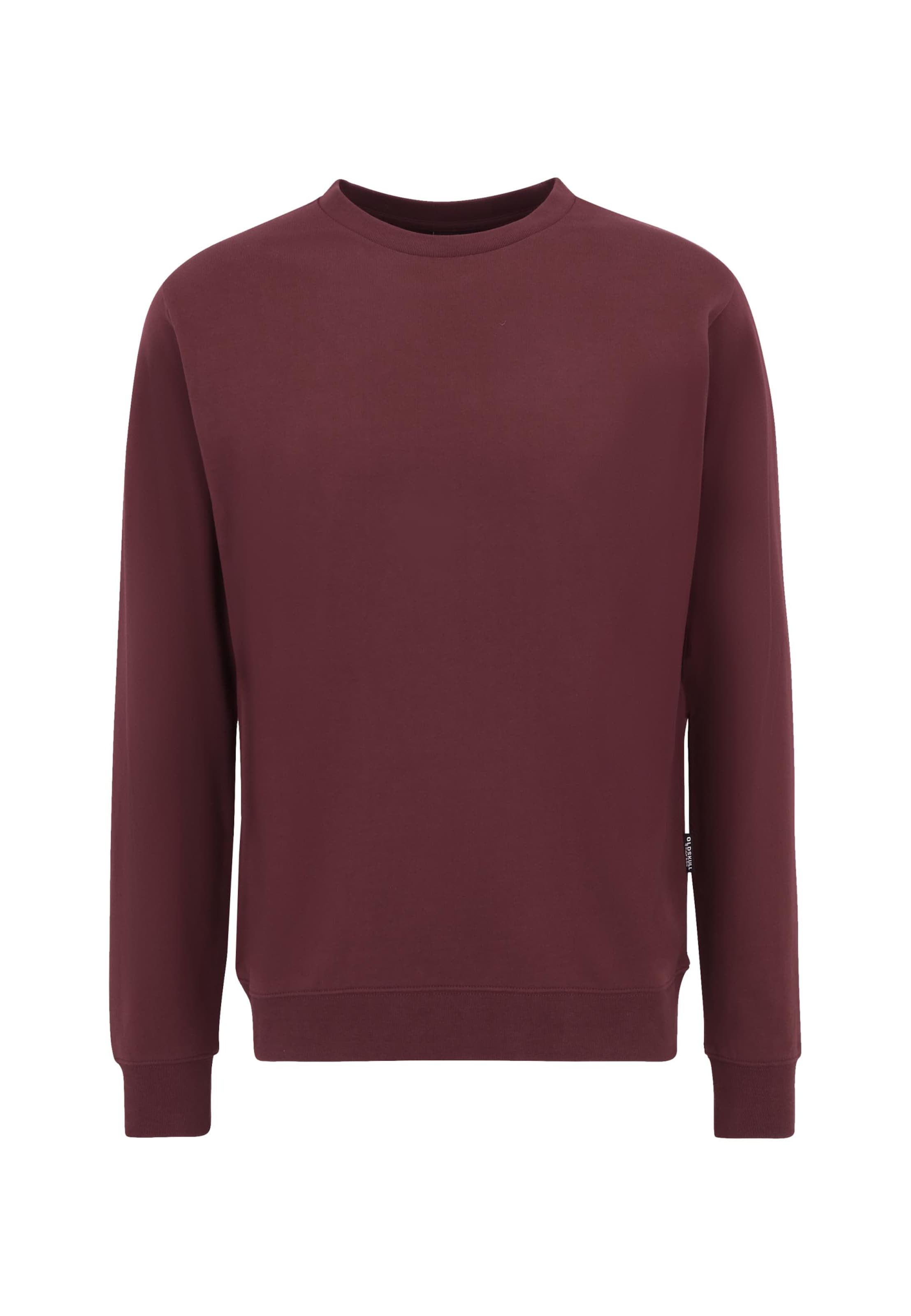 Oldskull Sweat-shirt 'Plain Basic' en XL en bordeaux, Vue avec produit