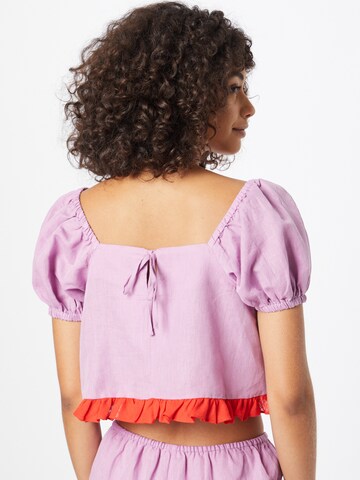 Dora Larsen Koszulka do spania 'ALMA' w kolorze fioletowy