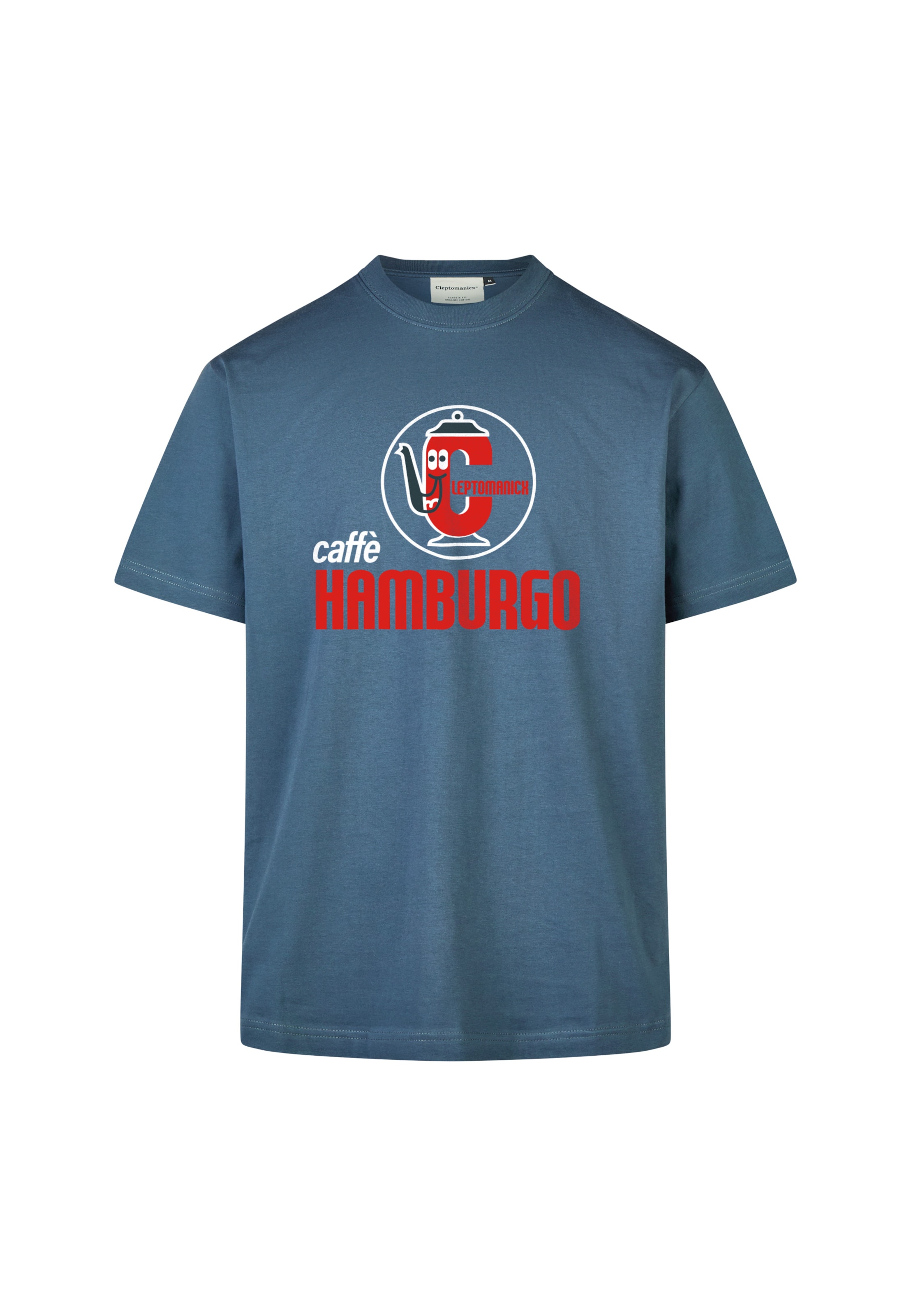 T-Shirt 'Hamburgo' Cleptomanicx en bleu : devant