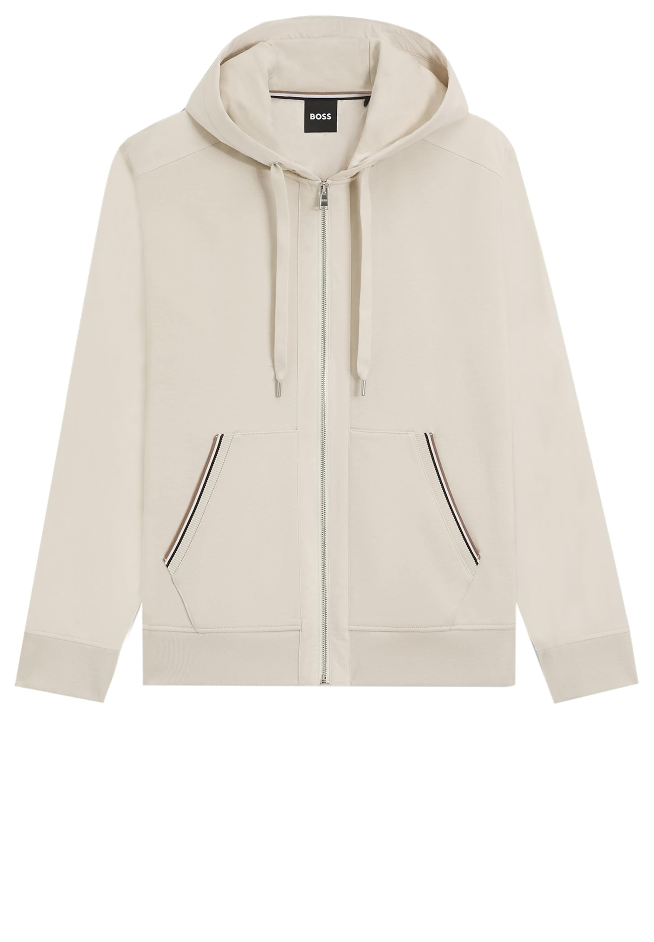 BOSS Zip-Up Hoodie 'C-Spence 10' in natural white, Item view