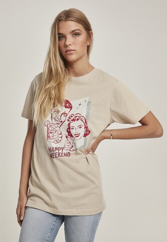 Merchcode T-Shirt in Beige: Vorderseite