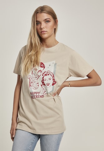 T-shirt Merchcode en beige : devant