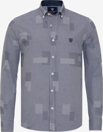 Coupe regular Chemise Jimmy Sanders en bleu : devant