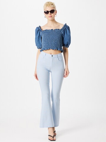 LEVI'S ® Blouse 'Rey Smocked SS Blouse' in Blue