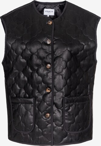 FRNCH PARIS Bodywarmer 'Gisette' in Zwart: voorkant