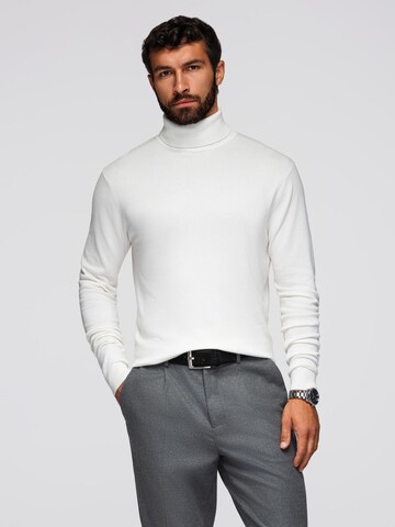 Pull-over 'OM-SWTN-0101' Ombre en blanc : devant