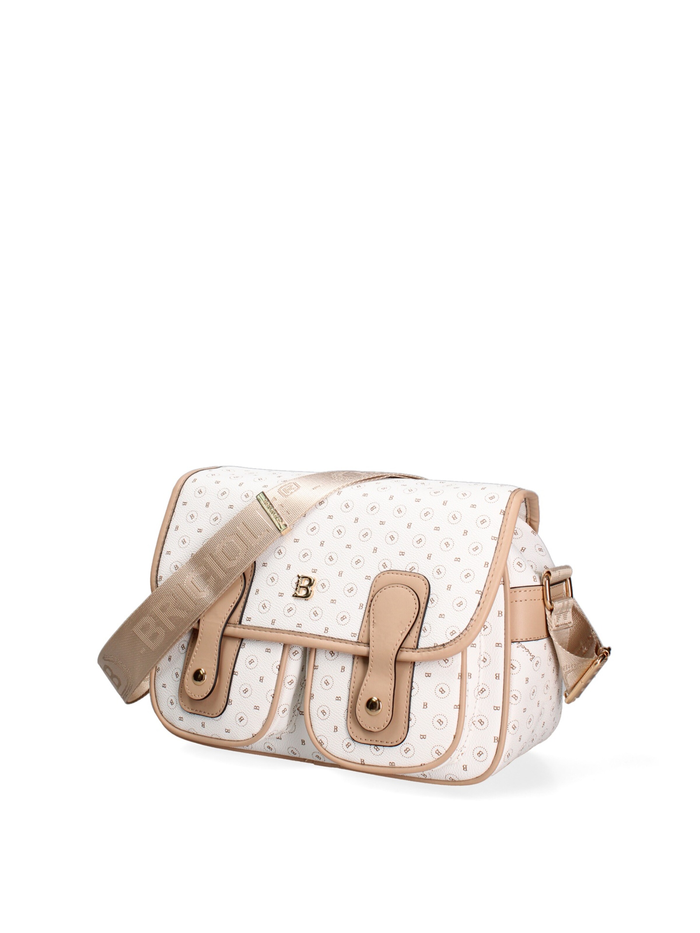 Briciole Shoulder Bag in White: front